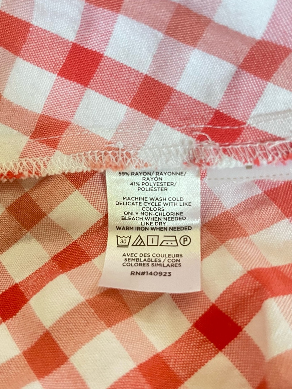 Loft Red Gingham Button Down Flutter Sleeve CottageCore Tiered Maxi Dress 18 - Picture 9 of 9